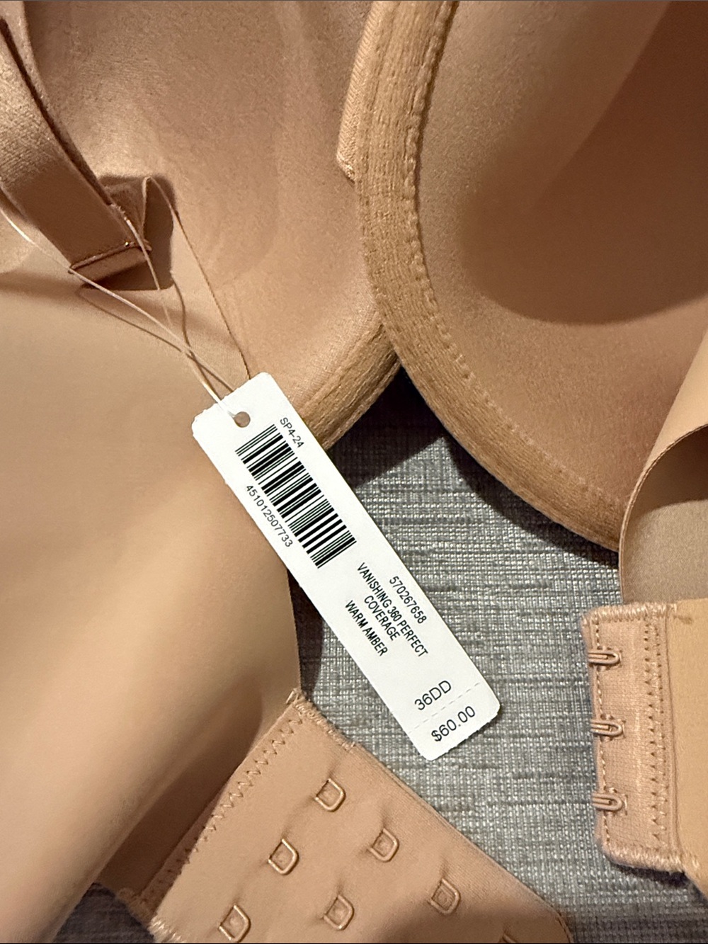 NWT Soma Vanishing 360 Perfect Coverage - Warm Amber  36DD - Picture 6 of 8